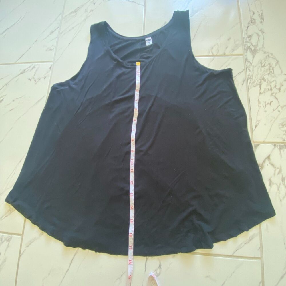 Old Navy Womens XXL Luxe Black Tank Top Sleeveless Scoop Neck Plus Casual